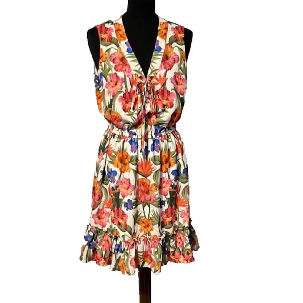 INC International Concepts Floral Sleeveless Dress Size Small
